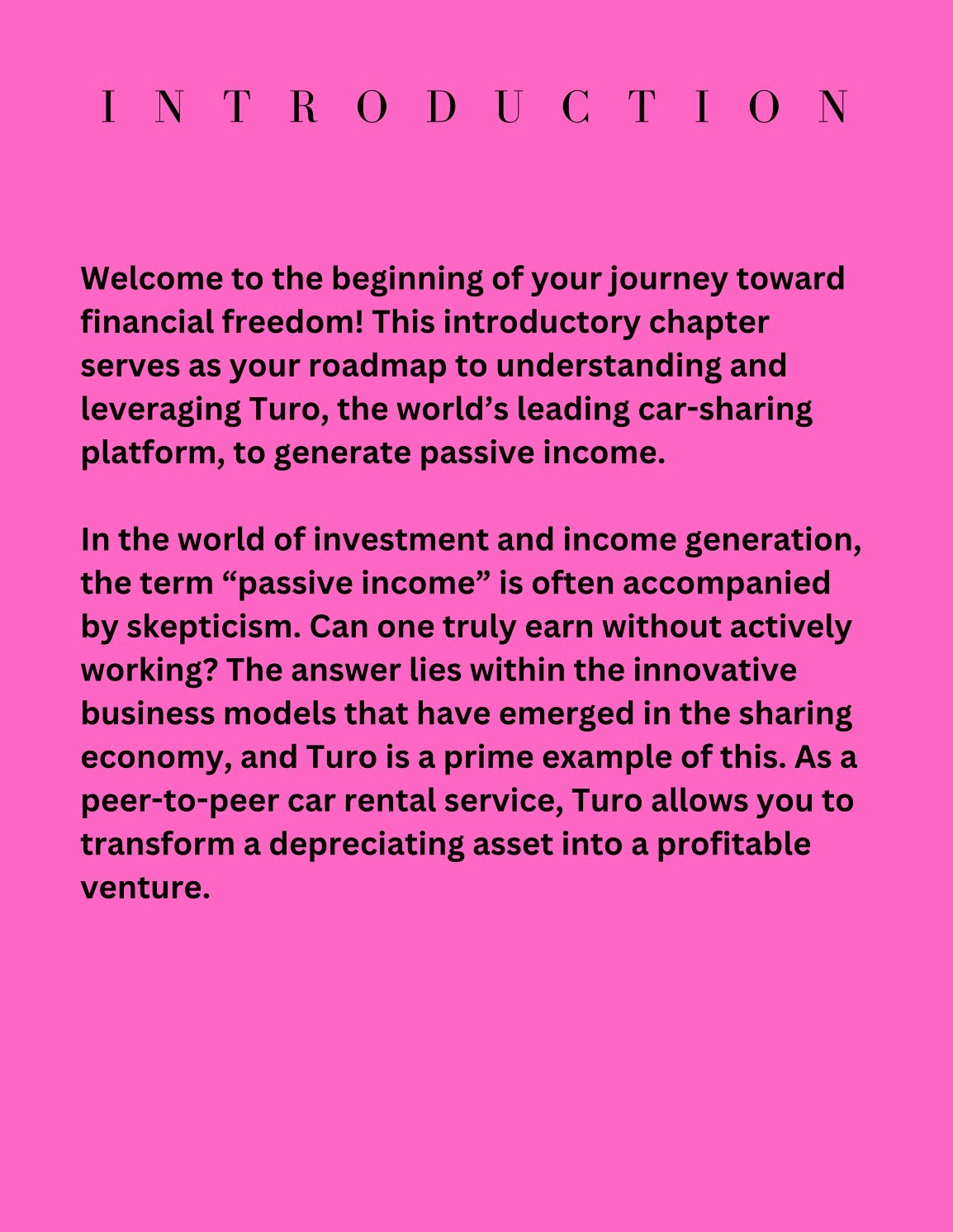 DFY “Rich Off Turo” Resellable E-Book
