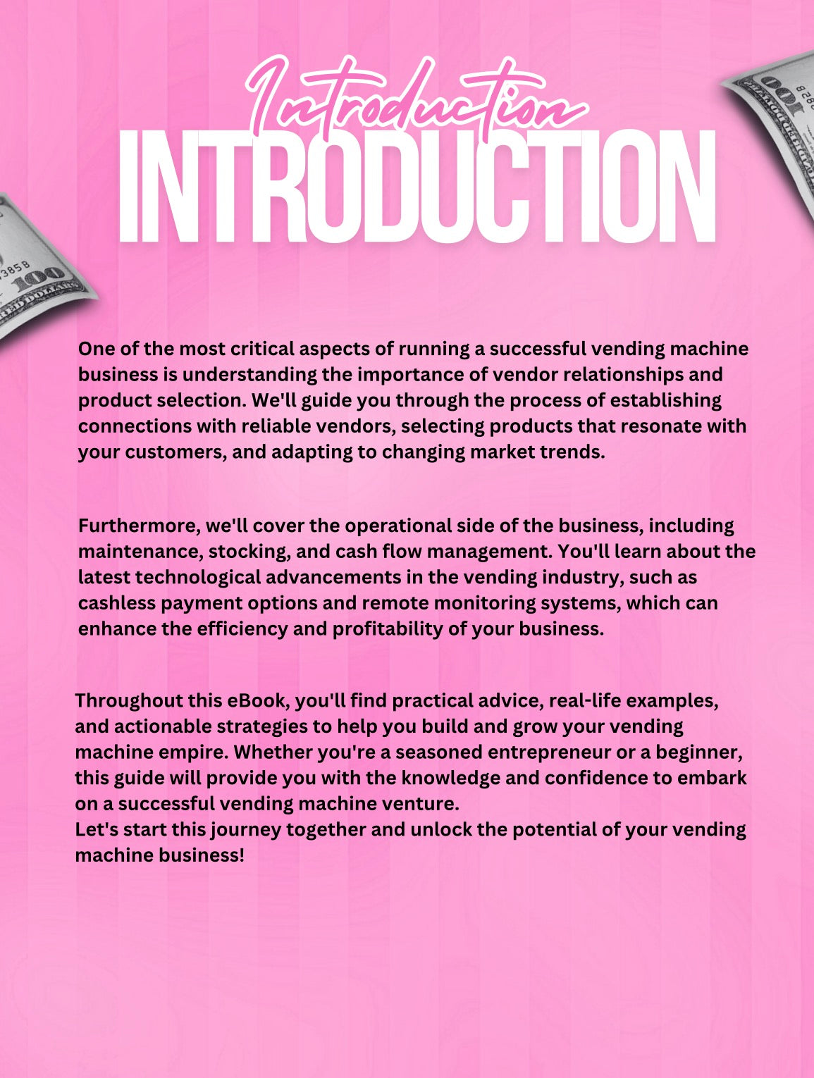 DFY “How To Start A Vending Machine Business” Resellable E-Book