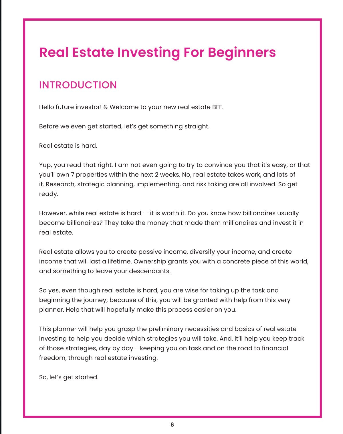 DFY “Real Estate Investment Planner” Resellable E-Book