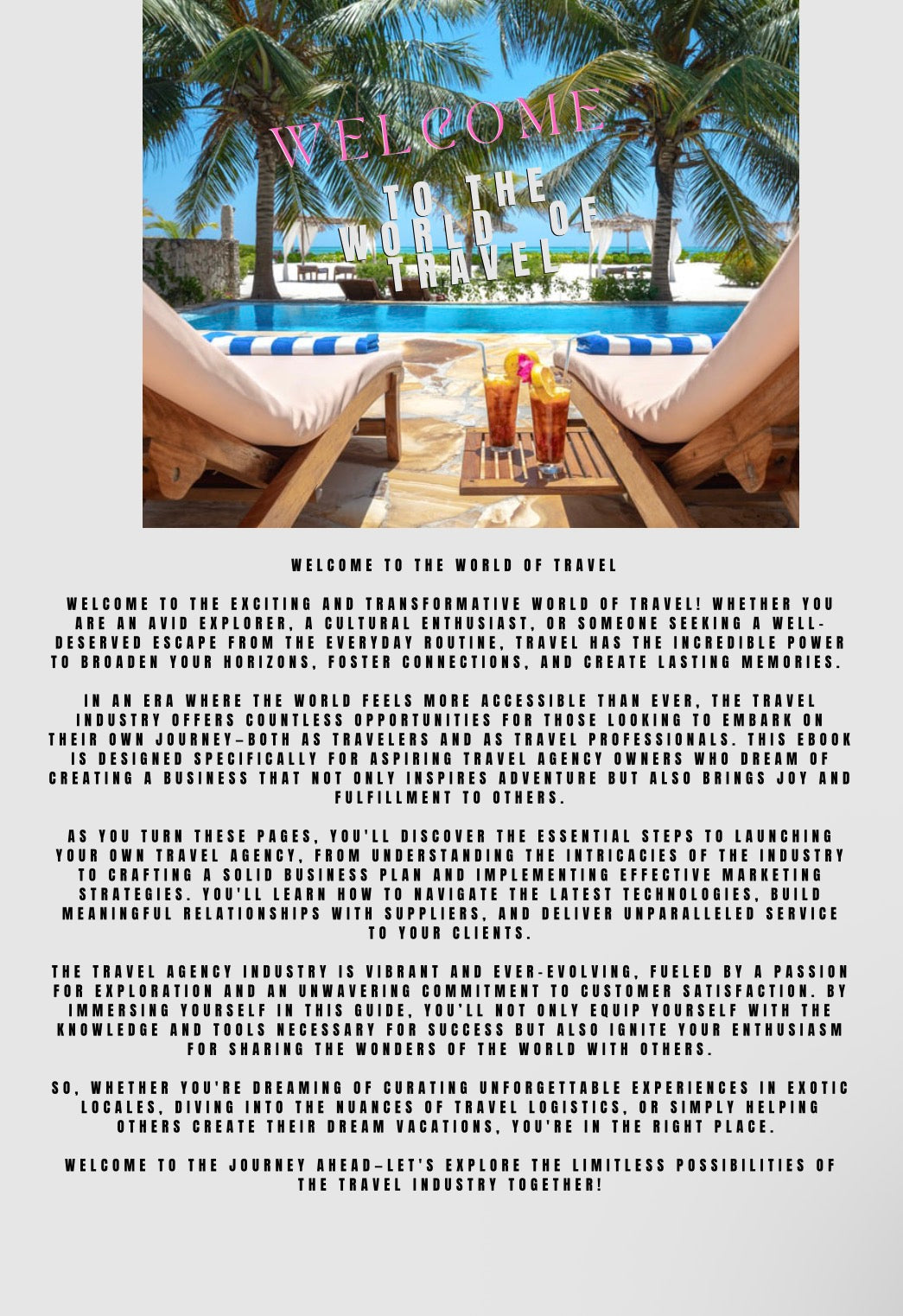 DFY “How To Start A Travel Agency Business” Resellable E-Book
