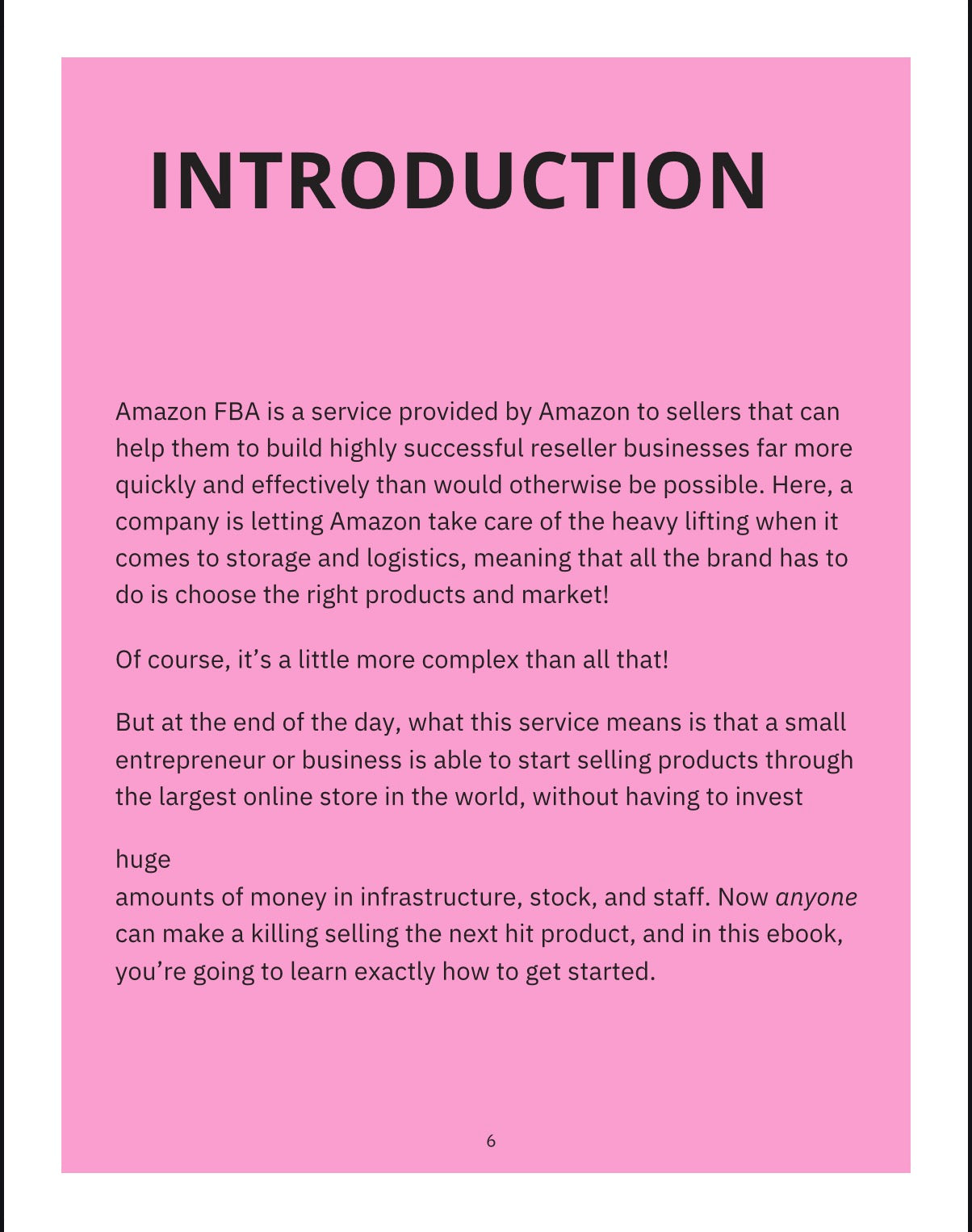 DFY “Get The Bag With Amazon FBA” Resellable E-Book